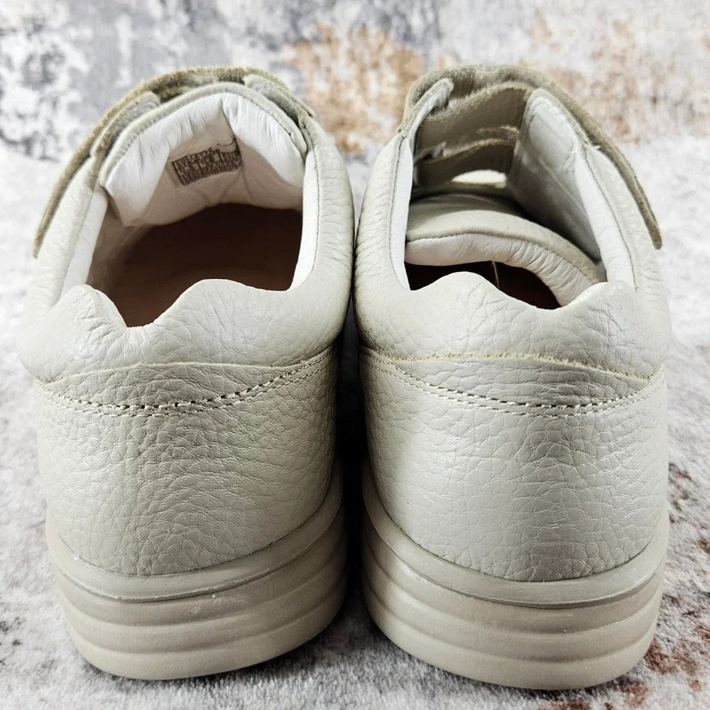 Dr Comfort Collette Orthopedic Shoes Women 7.5 Wide Beige  Leather Hook and Loop